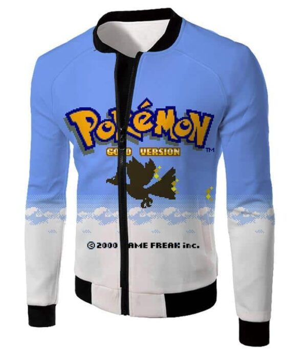 Pokemon Hoodie - Pokemon Cool Pokemon Gold Version Game Promo Hoodie - Jacket