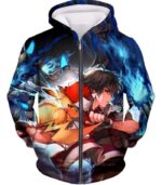 Pokemon Hoodie - Pokemon Very Cool Pokemon Trainer Bond Ash Ketchum And Pikachu HD Printed Hoodie - Zip Up Hoodie