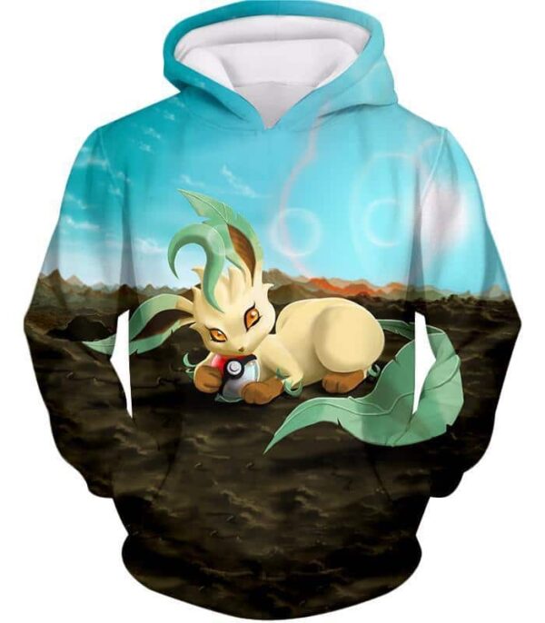 Pokemon Hoodie - Pokemon Very Cute Wolf Grass Type Pokemon Leafeon Cool Hoodie