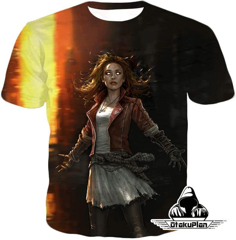 Hot Chaos Magic User Scarlet Witch 3D Action Hoodie - T-Shirt