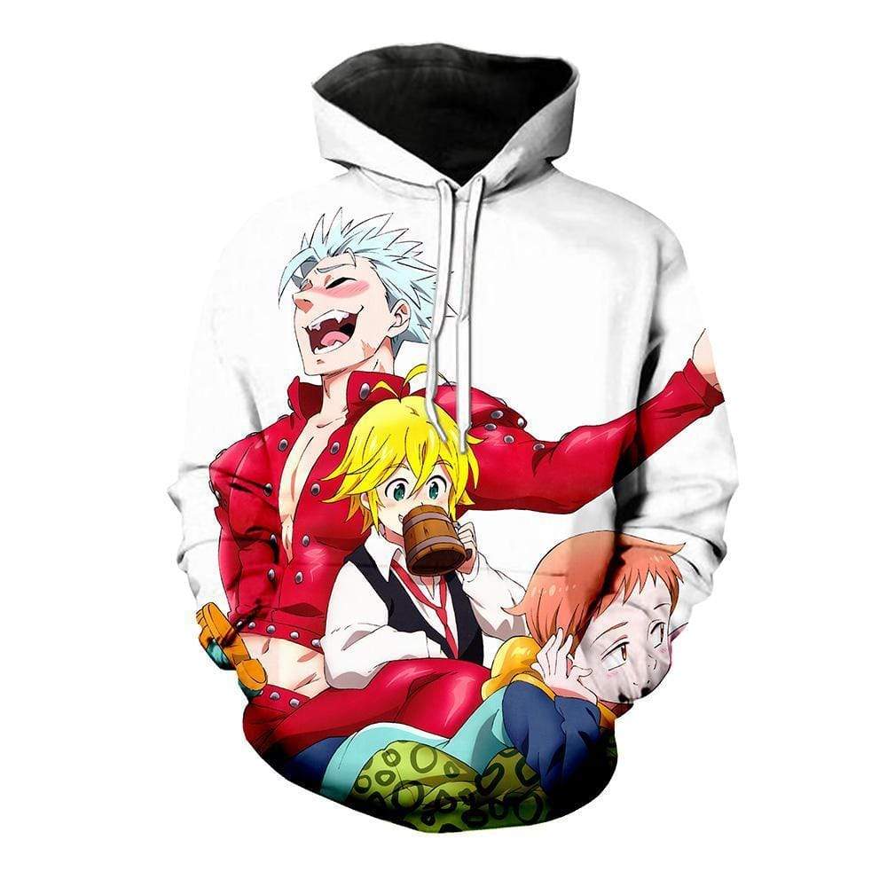 The Seven Deadly Sins Hoodie - King, Meliodas And Ban Trio Hoodie