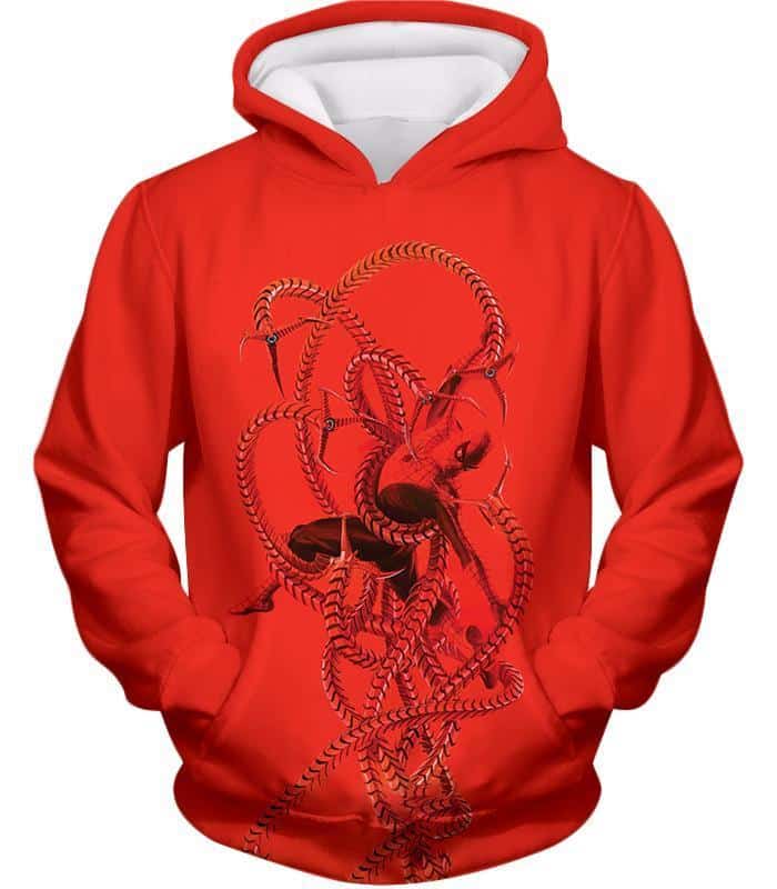Spiderman In Octopus Claws Cool Red Action Hoodie