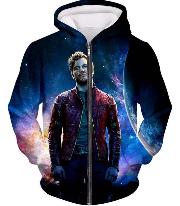 Peter Quill Aka Star Lord Still Zip Up Hoodie