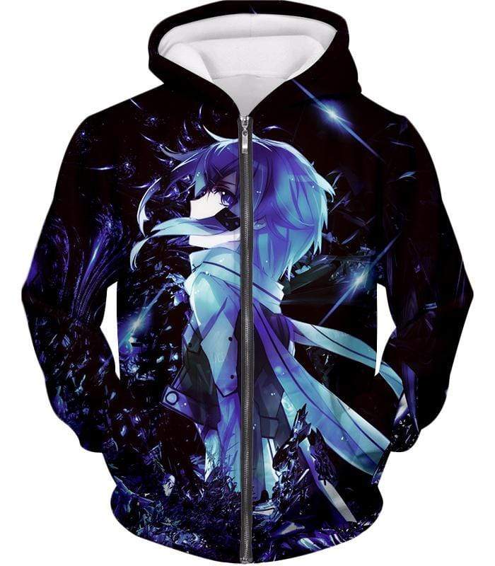 Sword Art Online Asada Shino Black Zip Up Hoodie - Sword Art Online Hoodie