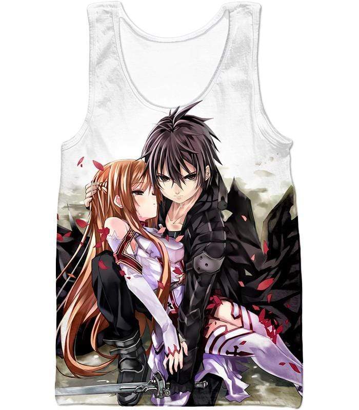 Sword Art Online Favourite Action Heroes Kiriti And Asuna Graphic Zip Up Hoodie - Sword Art OnlineHoodie - Tank Top