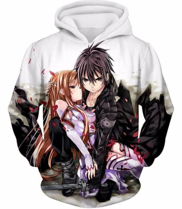 Sword Art Online Favourite Action Heroes Kiriti And Asuna Graphic Zip Up Hoodie - Sword Art OnlineHoodie - Hoodie