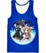 Sword Art Online Sword Art Online Anime Promo Blue Zip Up Hoodie - Sword Art Online Zip Up Hoodie - Tank Top