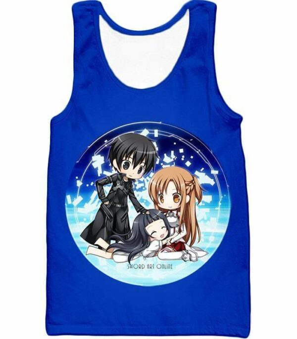 Sword Art Online Sword Art Online Anime Promo Blue Zip Up Hoodie - Sword Art Online Zip Up Hoodie - Tank Top