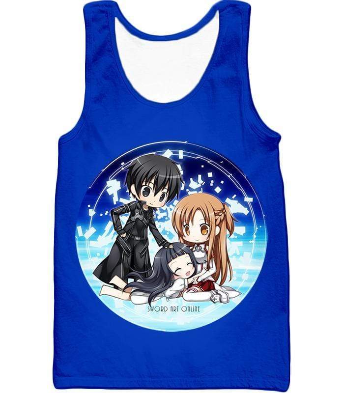 Sword Art Online Sword Art Online Anime Promo Blue Zip Up Hoodie - Sword Art Online Zip Up Hoodie - Tank Top