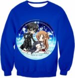 Sword Art Online Sword Art Online Anime Promo Blue Zip Up Hoodie - Sword Art Online Zip Up Hoodie - Sweatshirt