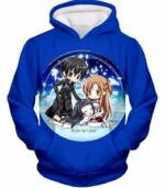 Sword Art Online Sword Art Online Anime Promo Blue Zip Up Hoodie - Sword Art Online Zip Up Hoodie - Hoodie