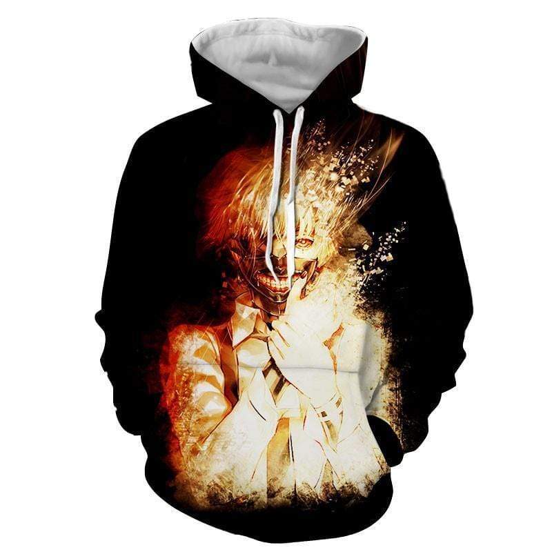 Ken Kaneki Hoodie - Tokyo Ghoul Vibrant 3D Graphic Hoodie