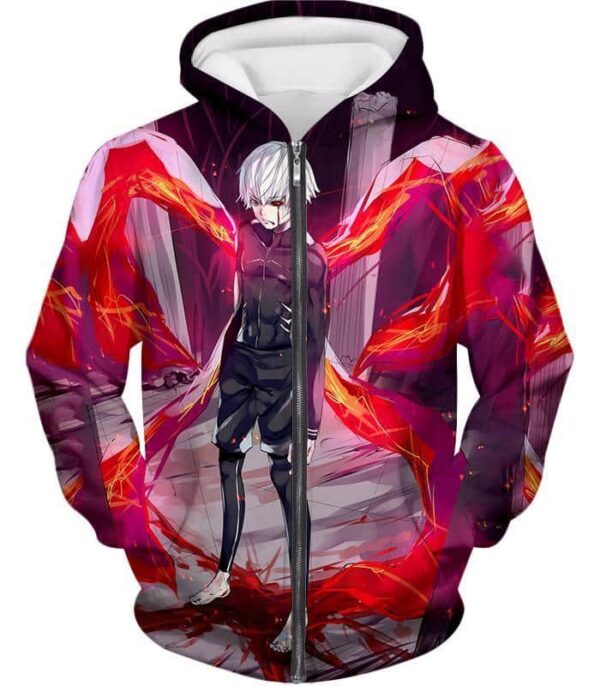 Tokyo Ghoul Ken Kaneki Kink Action Cool Anime Still Zip Up Hoodie