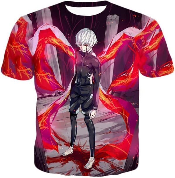 Tokyo Ghoul Ken Kaneki Kink Action Cool Anime Still Zip Up Hoodie - T-Shirt