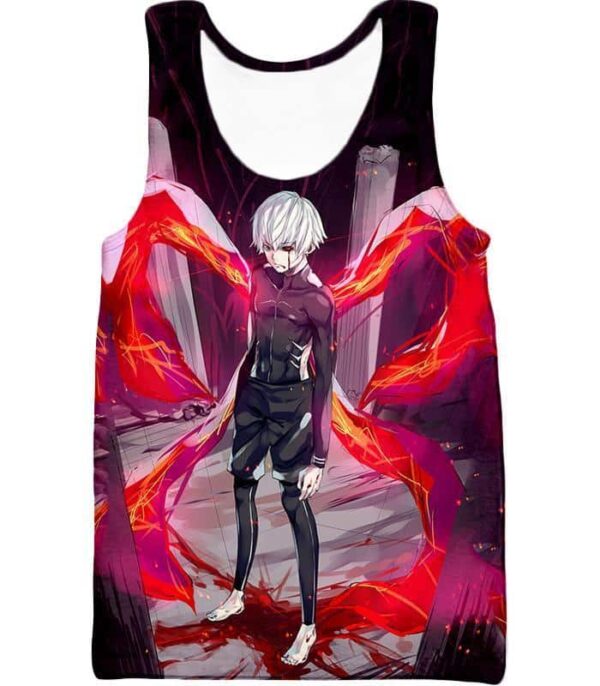 Tokyo Ghoul Ken Kaneki Kink Action Cool Anime Still Zip Up Hoodie - Tank Top
